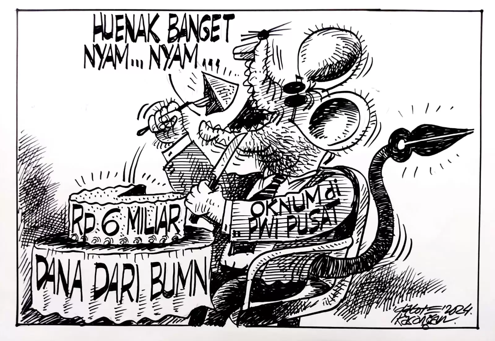 Karikatur - Ilustrasi - Oknum Wartawan Korupsi