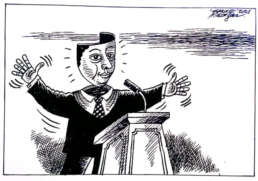 Karikatur - Ilustrasi - Pejabat Pencitraan (Gatot Eko Cahyono)