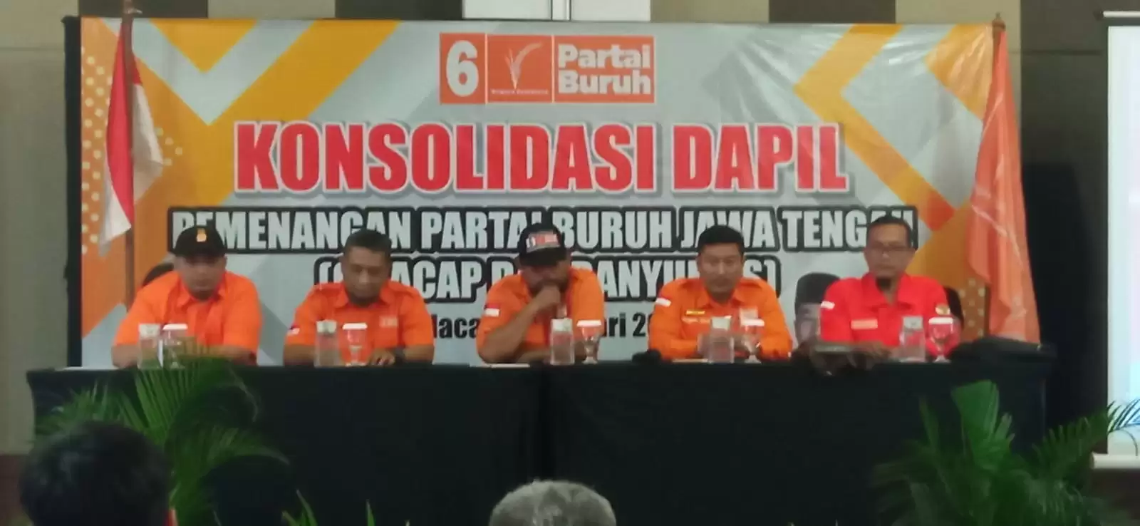 Partai Buruh Kabupaten Cilacap menggelar konsolidasi Dapil Jateng 8 (Banyumas-Cilacap). (Foto: MI/Estanto Prima Yuniarto)