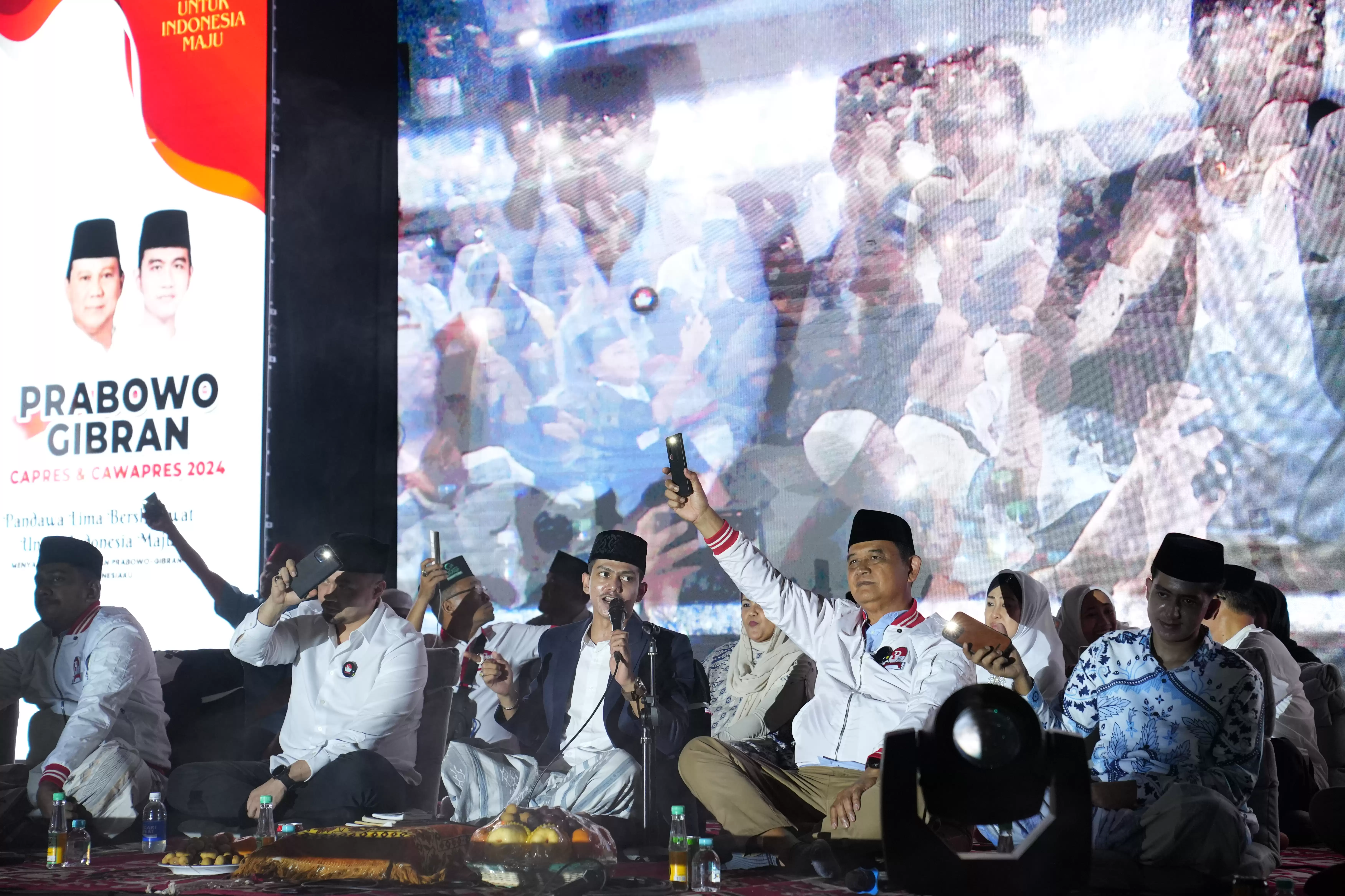 Pandawa Lima bersholawat dan menggelar do’a untuk pemilu damai dan sejuk bagi kemenangan Prabowo-Gibran satu putaran (Foto: Istimewa)