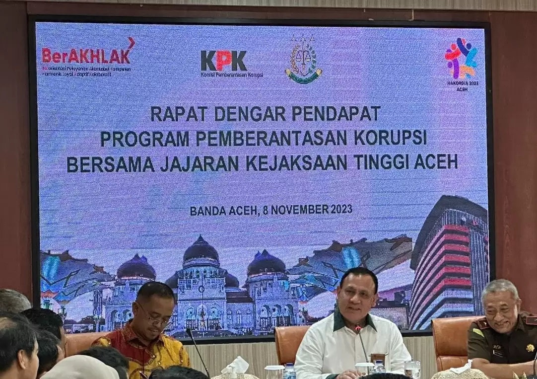 Ketua KPK Firli Bahuri RDP dengan Kejati Aceh (Foto: Dok MI)
