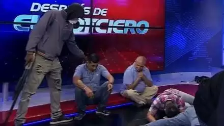 Serangan terjadi saat siaran langsung stasiun televisi publik TC di Kota Guayaquil sedang berjalan (Foto: Istimewa)