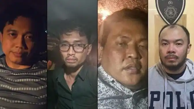 Polda Metro Jaya tangkap 4 orang yang diduga berperan sebagai aktor intelektual dalam kasus penculikan dan pembunuhan Kepala KCP BRI Cempaka Putih (Foto: Polda Metro Jaya)