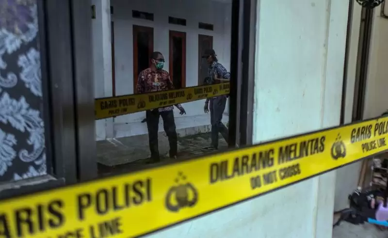 Rumah kontrakan tempat terjadinya kasus pembunuhan empat orang anak di Jagakarsa, Jakarta Selatan.