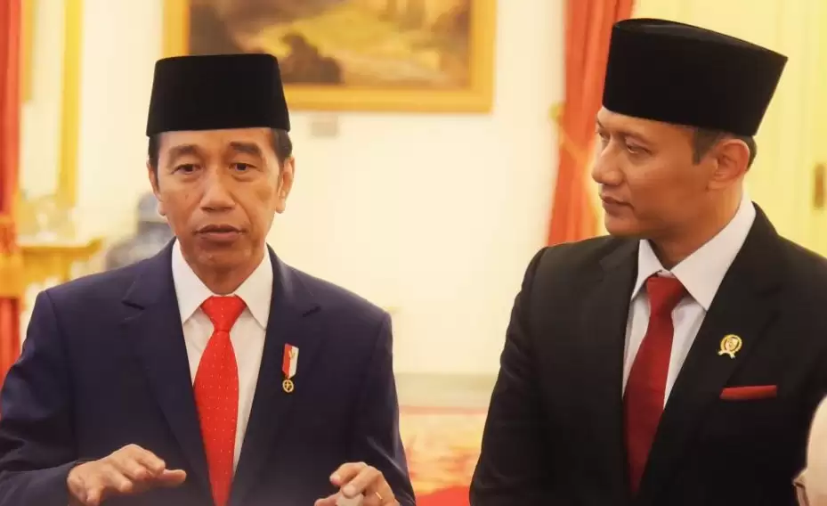 Presiden Joko Widodo (kiri) Menteri ATR/Kepala BPN Agus Harimurti Yudhoyono (kanan) (Foto: MI/Repro Setkab)