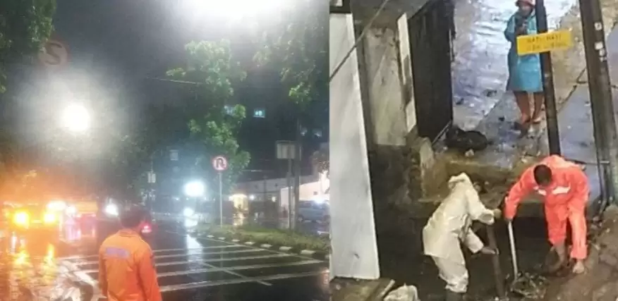 Beberapa wilayah Jakarta tergenang akibat hujan dengan intensitas sedang hingga lebat pada Jumat (24/11) malam (Foto: MI/Ant)