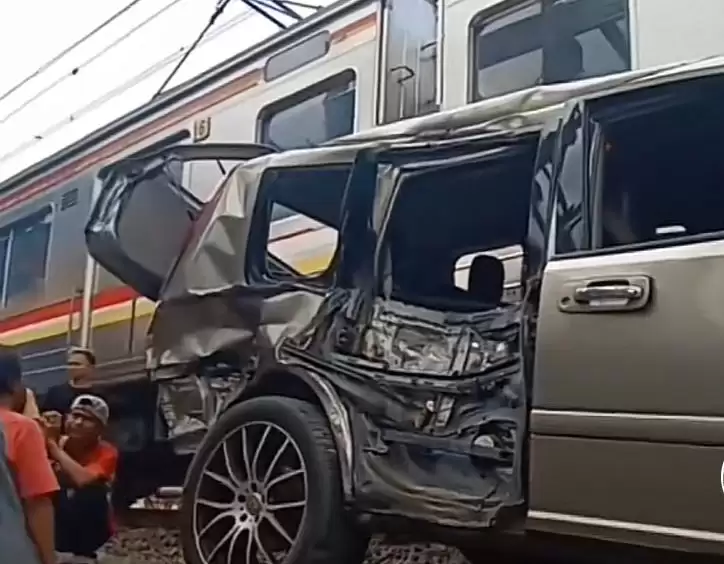 Kecelakaan Kereta di Cengkareng [Foto: Tangkapan Layar]