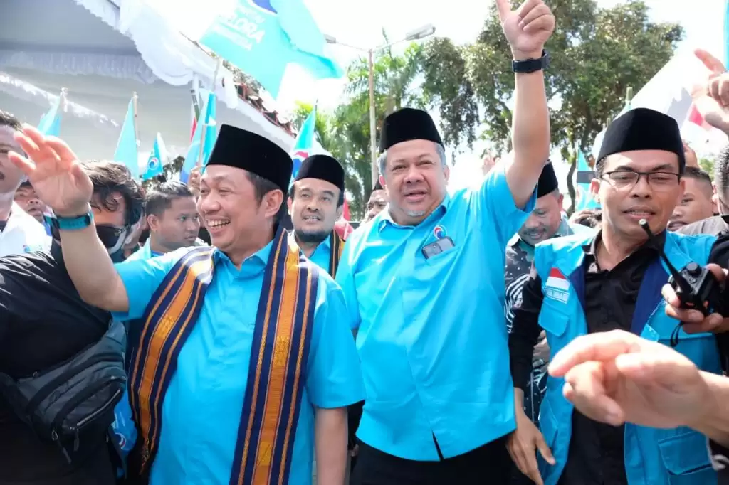 Ketua Umum Partai Gelora Anis Matta (kiri) dan Wakil Ketua Umum Partai Gelora Fahri Hamzah (kanan) (Foto: Ist)