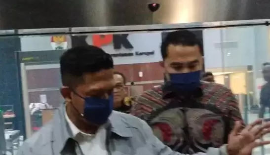 Ketua DPD Partai Gerindra Maluku Utara (Malut) Muhaimin Syarif usai menjalani pemeriksaan