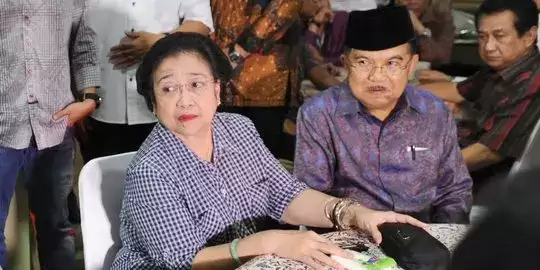 Ketua Umum PDIP Megawati Soekarnoputri, dengan Wakil Presiden ke-10 dan 12 RI, Jusuf Kalla [Foto: Repro]