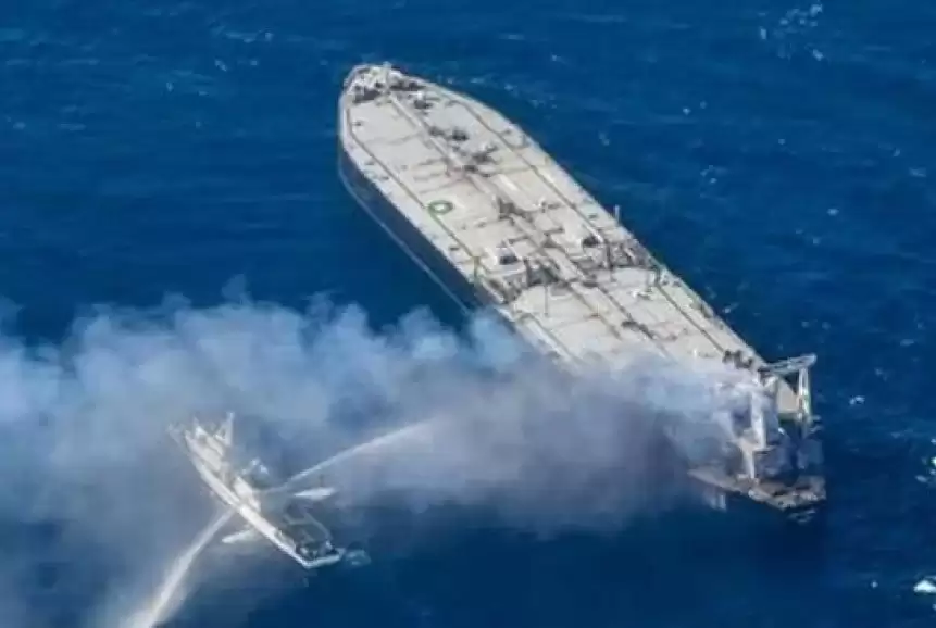 Kapal tanker STRINDA dihantam rudal milisi Houthi (Foto: Istimewa)