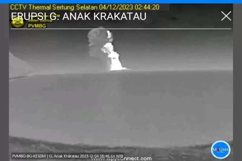 Gunung Anak Krakatau Kembali Erupsi, Letusan Setinggi 357 Meter