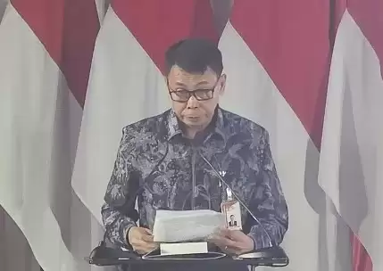 Ketua KPK sementara, Nawawi Pomolango saat memberikan sambutan dalam acara Paku Integritas di Gedung Merah Putih KPK, Jakarta, Rabu (17/1). (Foto: MI/Aswan)