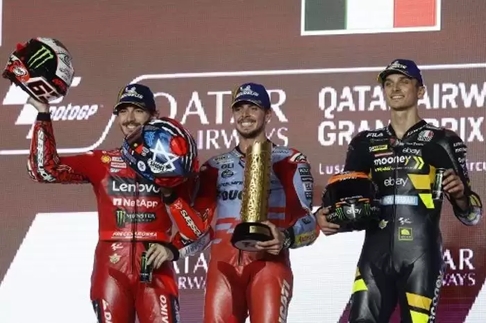 Peraih Podium MotoGP Qatar 2023 (Foto: AFP)