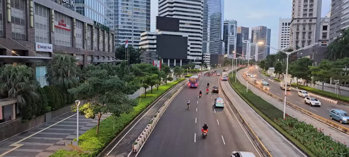 Jalan MH Thamrin - Sudirman, Jakarta Pusat (Foto: MI/Aswan)