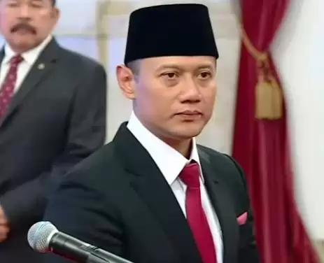 Ketua Umum Partai Demokrat Agus Harimurti Yudhoyono (AHY), resmi dilantik jadi menteri Agraria dan Tata Ruang/Kepala Badan Pertanahan Nasional, Rabu (21/2). [Foto: MI/Plo]
