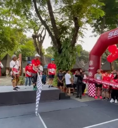 Bacapres Ganjar Pranowo Ikut Lomba Lari di Ancol ( Foto : Instagram @KagamaDKI)