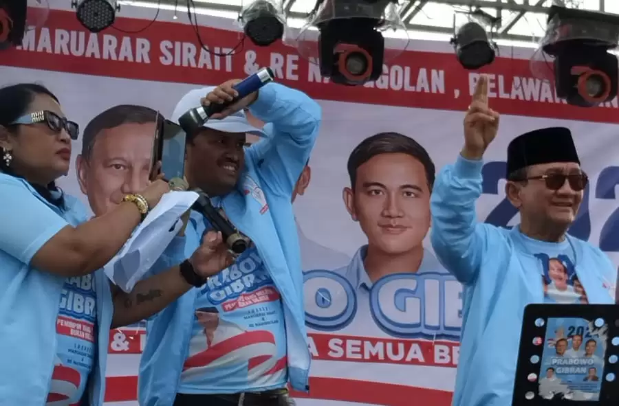 Acara kampanye akbar menangkan Prabowo-Gibran satu putaran pemilu 2024 di Kota Tarutung, Tapanuli Utara, Selasa (6/2) (Foto: Dok MI)