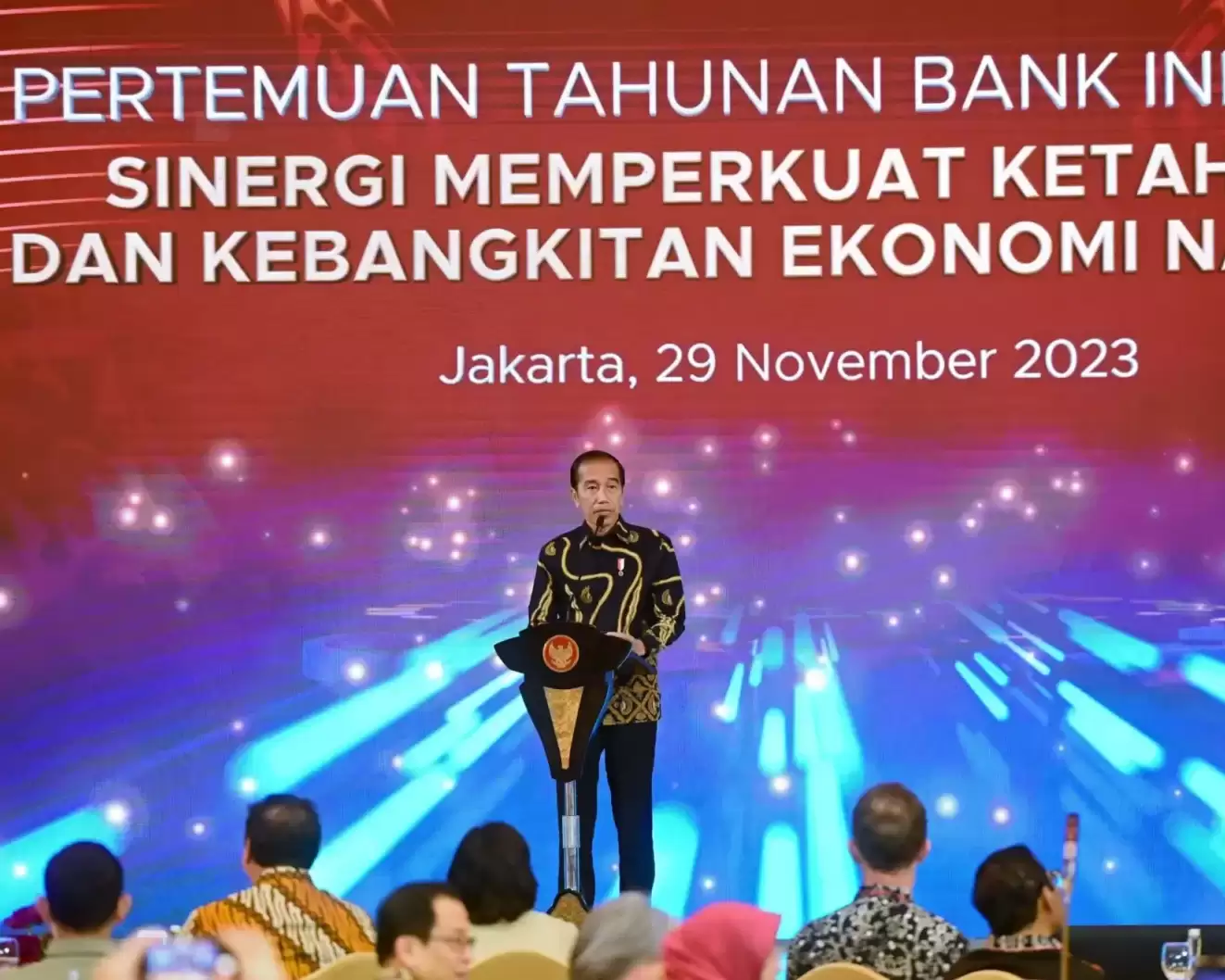 Presiden Joko Widodo dalam Pertemuan Tahunan Bank Indonesia 2023 (Foto: Istimewa)