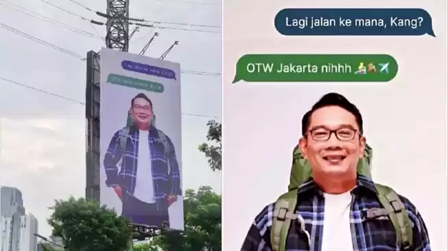 Baliho Ridwan Kamil OTW Jakarta (Foto: Instagram @ridwankamil)