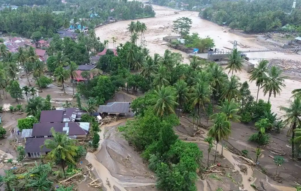 Banjir di Sumatera Utara (Foto: Tangkapan Layar)