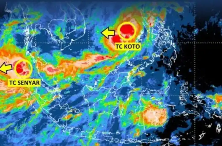 BMKG Wilayah I Medan menyebut sejumlah wilayah di Sumut terdampak Siklon Tropis Senyar (Foto: BMKG)