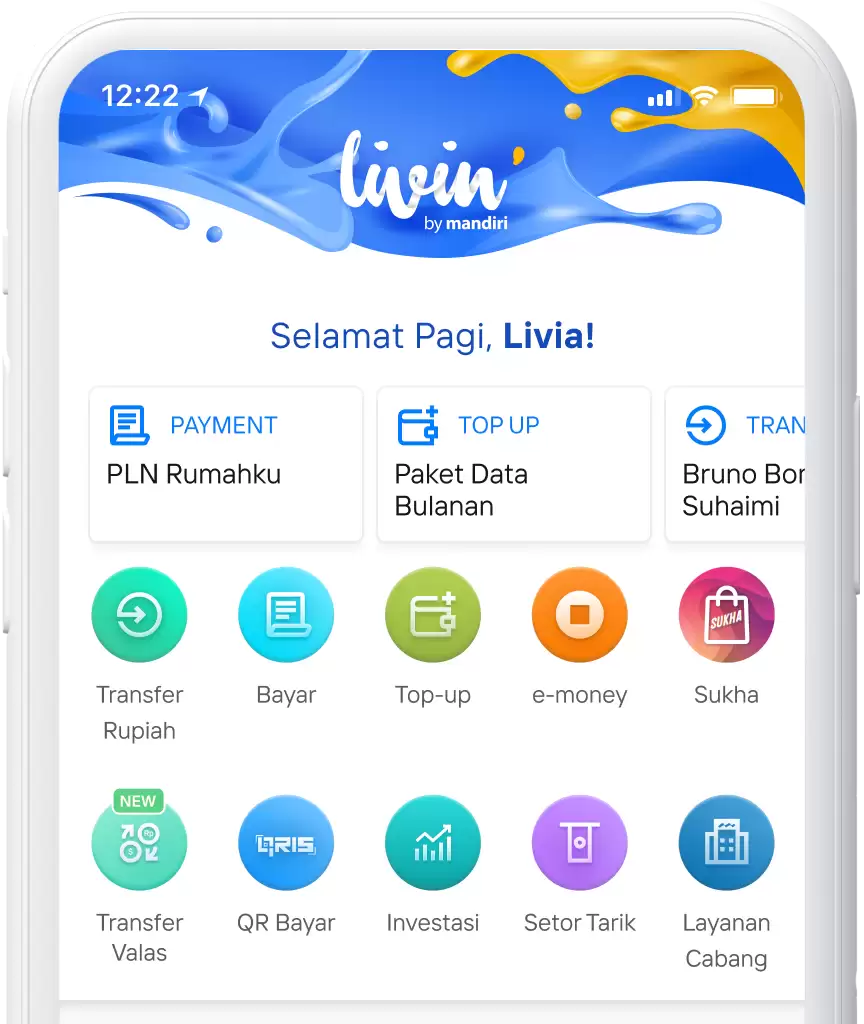 Aplikasi Livin' Bank Mandiri (Foto: Situs Bank Mandiri)