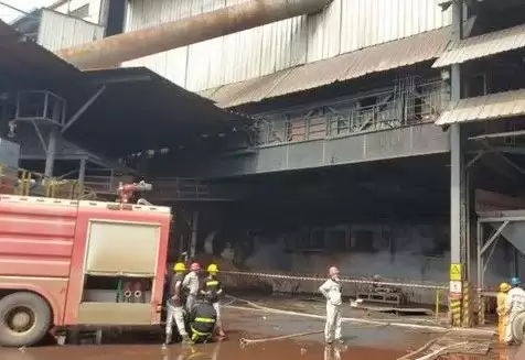 Bagian pabrik PT ITSS lokasi tungku smelter No. 41 yang sempat terbakar (Foto: Dok PT IMIP)