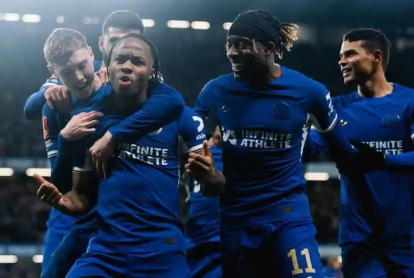 Para pemain Chelsea selebrasi kemenangan atas Aston Villa dalam laga ulang Piala FA [Foto: Instagram/@chelseafc]