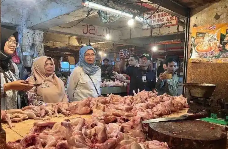 Penjual daging ayam di pasar ( Foto: Ist)