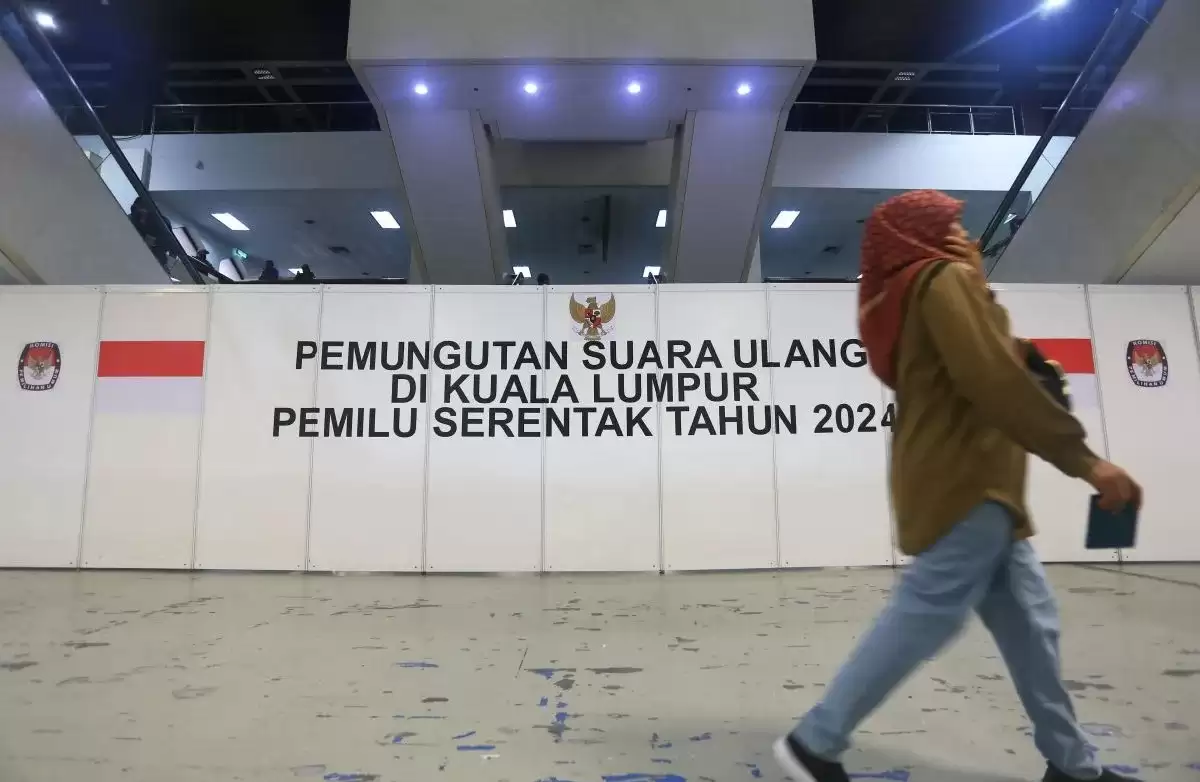 TPSLN untuk melakukan pemungutan suara ulang (PSU) Pemilu 2024 di World Trade Center, Kuala Lumpur (Foto: Antara)