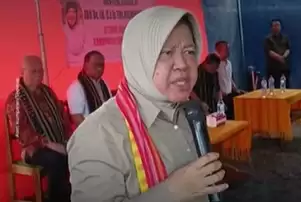 Menteri Sosial (Mensos) Tri Rismaharini ngamuk lagi (Foto: MI/Repro YouTube)