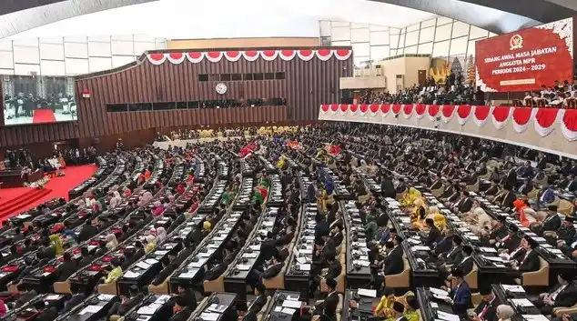 Suasan pelantikan Anggota DPR RI periode 2024-2029. Foto: Dok MI