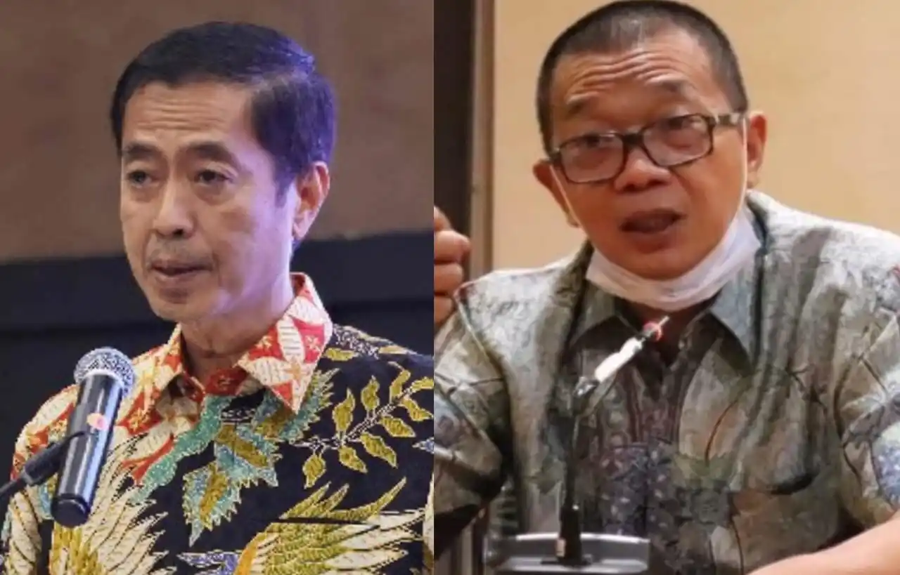 Mantan Dirjen Pembinaan Penempatan Tenaga Kerja dan Perluasan Kesempatan Kerja (Binapenta dan PKK) Kemnaker Suhartono (kanan) dan Haryanto (kiri) (Foto: Kolase MI)