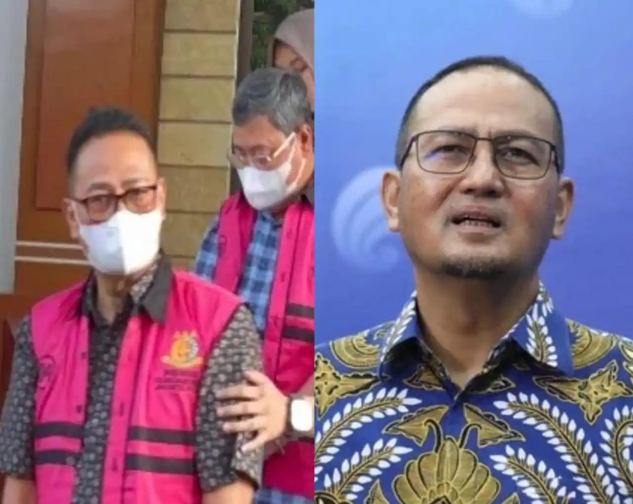 Direktur Jenderal Aplikasi Informatika Kemkominfo periode 2016-2024, Samuel Abrijani Pangerapan dan kawan-kawan ditetapkan sebagai tersangka korupsi proyek pusat data nasional sementara (PDNS) (Foto: Kolase MI)