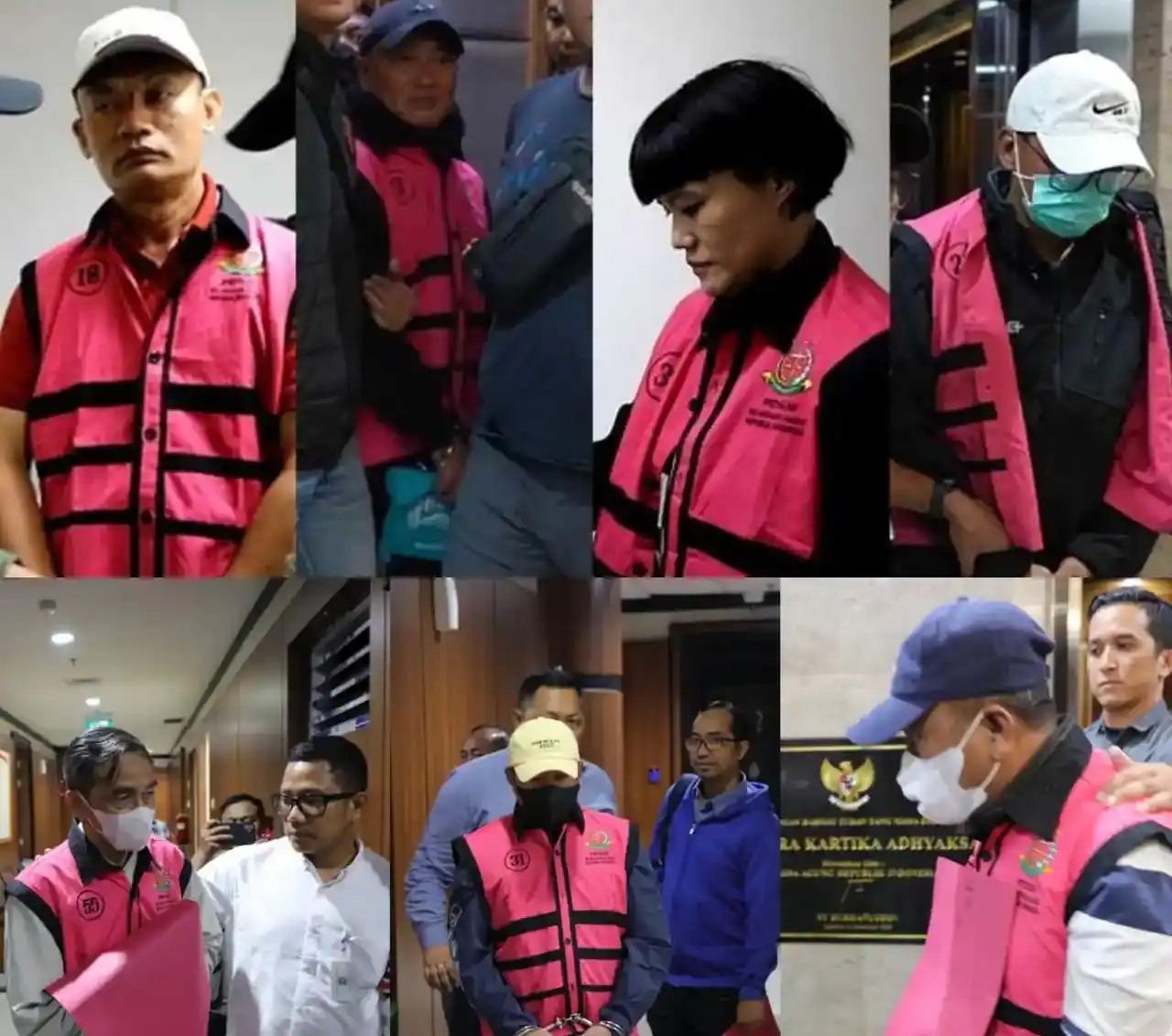 7 tersangka suap dan gratifikasi vonis lepas perkara korupsi korporasi ekspor crude palm oil (CPO) atau bahan baku minyak goreng (Foto: Kolase MI)