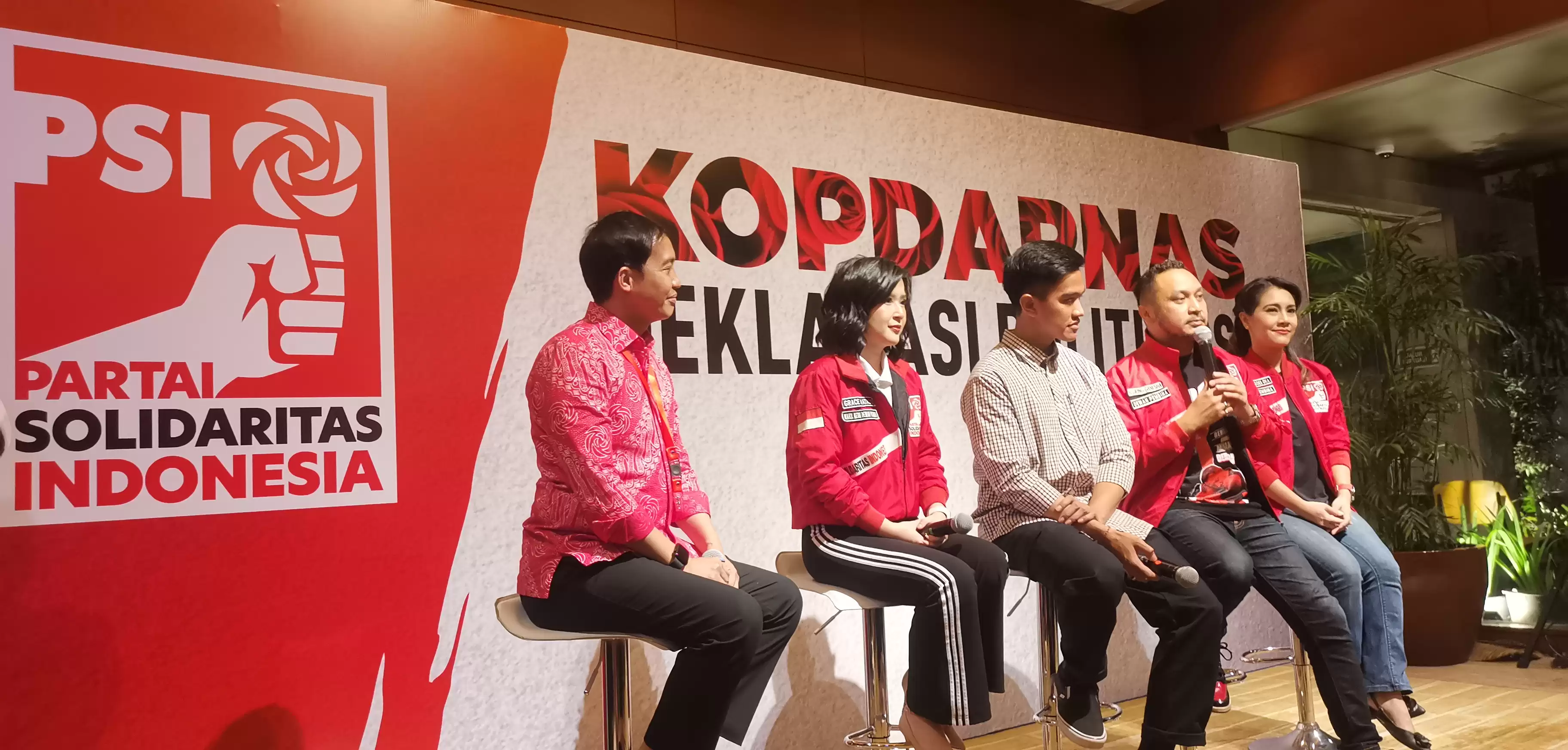 Jajaran Petinggi Partai Solidaritas Indonesia (PSI) (Foto: MI/Dhanis)