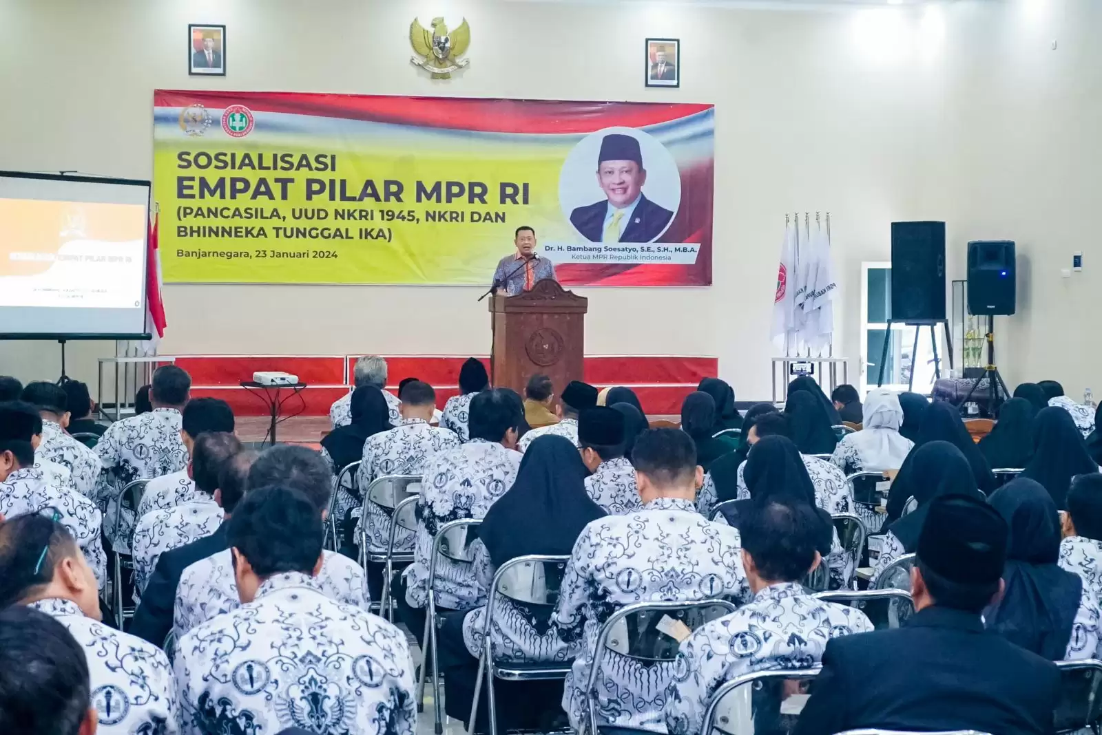 Ketua MPR RI, Bambang Soesatyo saat melakukan sosialisasi empat pilar (Foto: Ist)