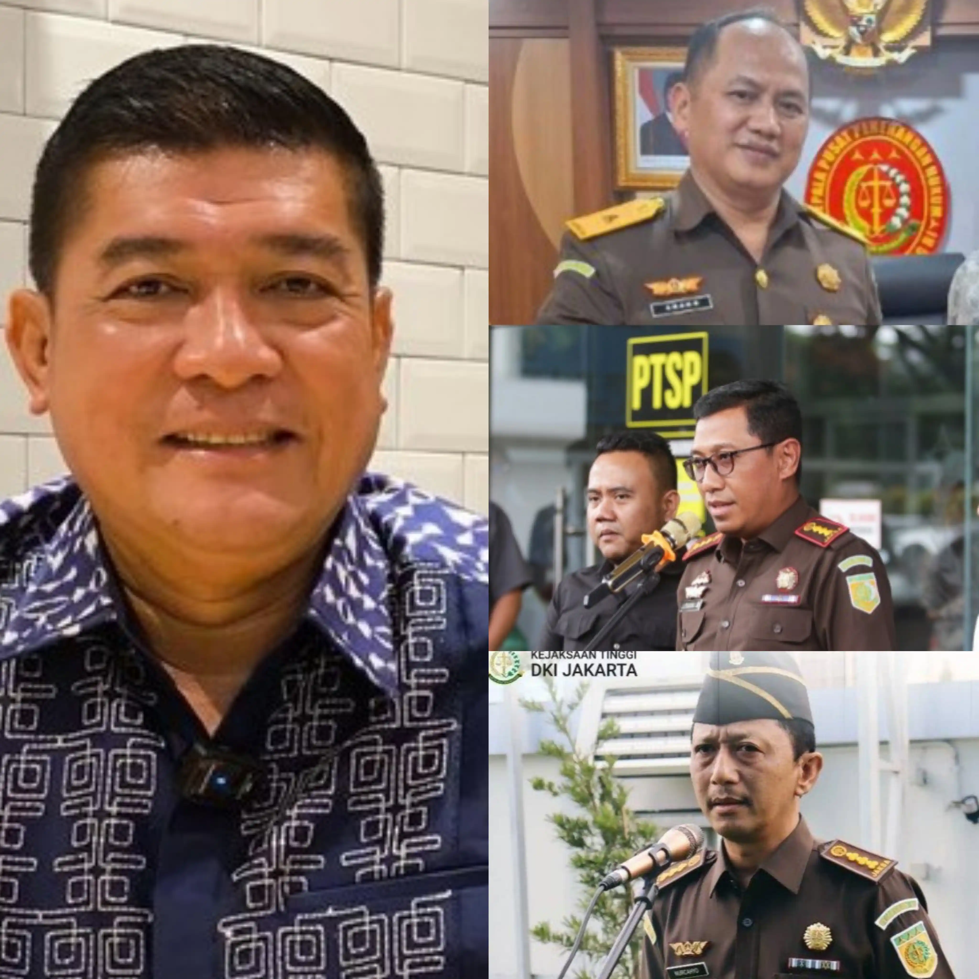 Licin! Silfester Lolos Eksekusi 1,5 Tahun Penjara di 3 Mantan Kajari Jaksel yang Kini jadi Petinggi Kejaksaan Anang Supriatna (kanan atas), Haryoko Ari Prabowo (kanan tengah), Nurcahyo Jungkung Madyo (kanan bawah) dan Silfester Matutina (kiri) (Foto: Kolase MI)