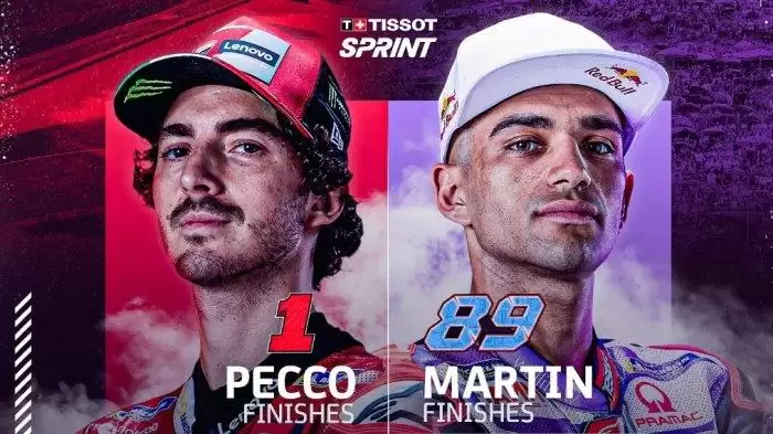 Francesco Bagnaia dan Jorge Martin yang akan berebut juara pada gelaran MotoGP Valencia 2023 (Foto: Twitter MotoGP Official)