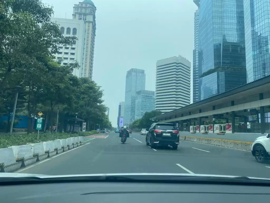 Jalan MH Thamrin Jakarta Pusat, kawasan ganjil genap (Foto: MI/Nuramin)