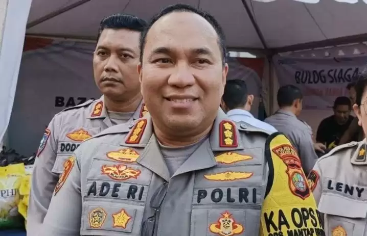 Kapolres Metro Jakarta Selatan Kombes Polisi Ade Rahmat Idnal memberi keterangan kepada media di Jakarta, Kamis (21/3/2024). (Foto: ANTARA)
