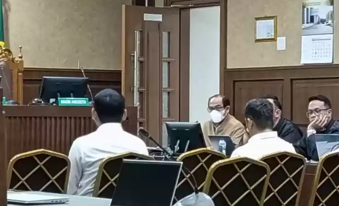 Hakim Agung nonaktif Gazalba Saleh dalam sidang pemeriksaaan saksi kasus dugaan korupsi. (Foto: Antara)