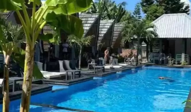 Hotel C yang menjadi objek kasus penipuan investasi warga Spanyol di Gili Air, Lombok Utara. (Foto: Antara)