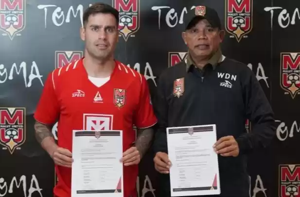 Pemain asal Argentina, Jorge Ivan Correa resmi bermain di Malut United. (Foto: Antara)