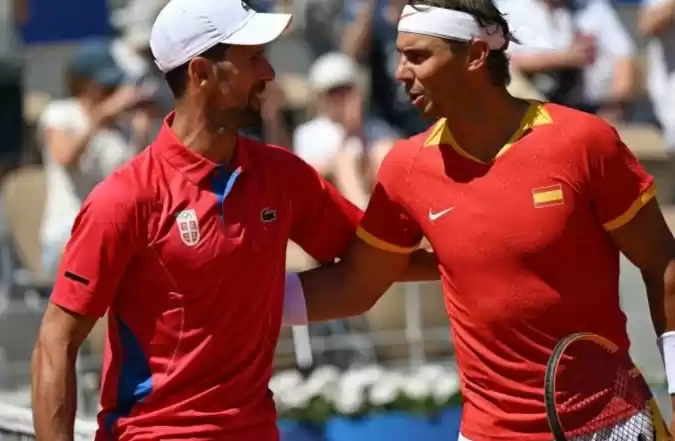 Petenis Serbia Novak Djokovic bersama petenis Spanyol Rafael Nada. (Foto: Antara)