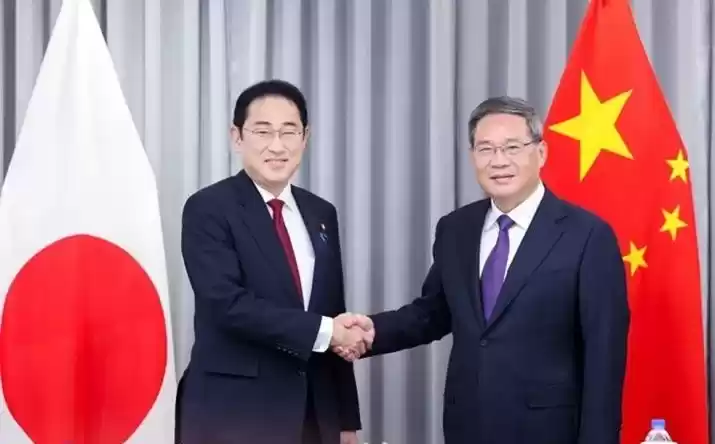 PM China Li Qiang bertemu dengan PM Jepang Fumio Kishida. (Foto: Antara)