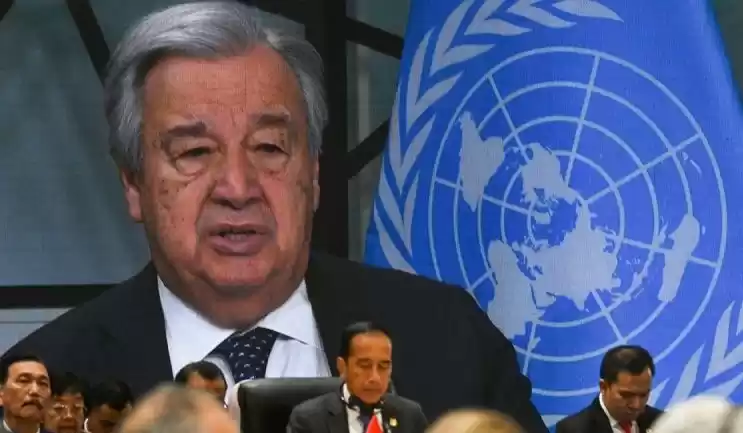 Rekaman Sekretaris Jenderal Perserikatan Bangsa-Bangsa Antonio Guterres. (Foto: Antara)