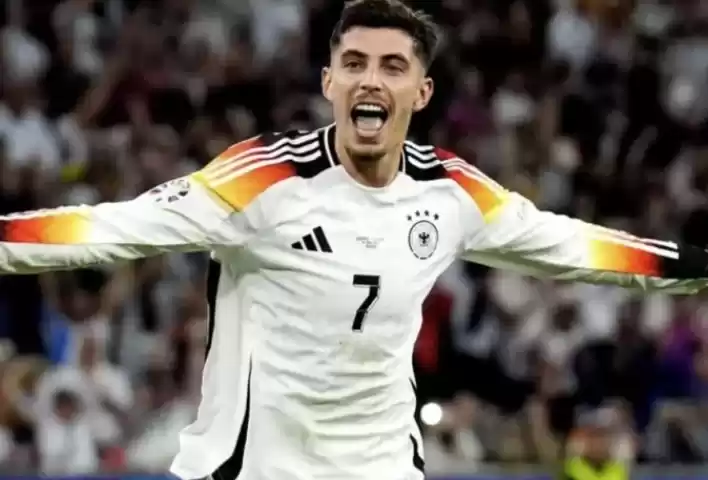 Selebrasi Kai Havertz setelah cetak gol untuk Timnas Jerman. (Foto: Antara)