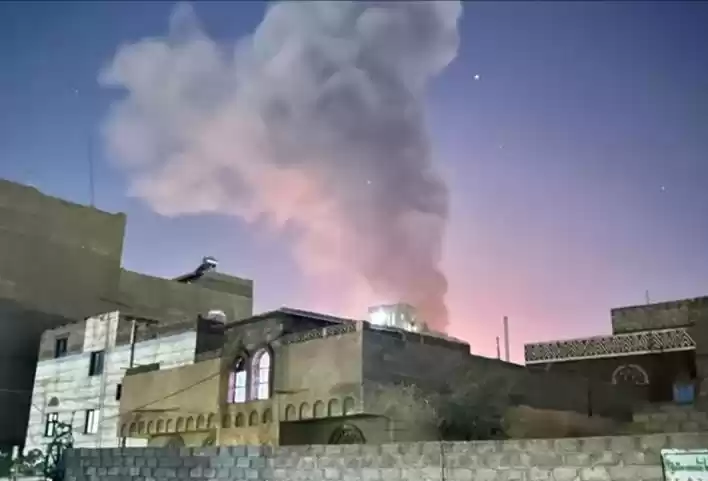 Serangan AS-Inggris di Sana'a, Yaman. (Foto: Antara)